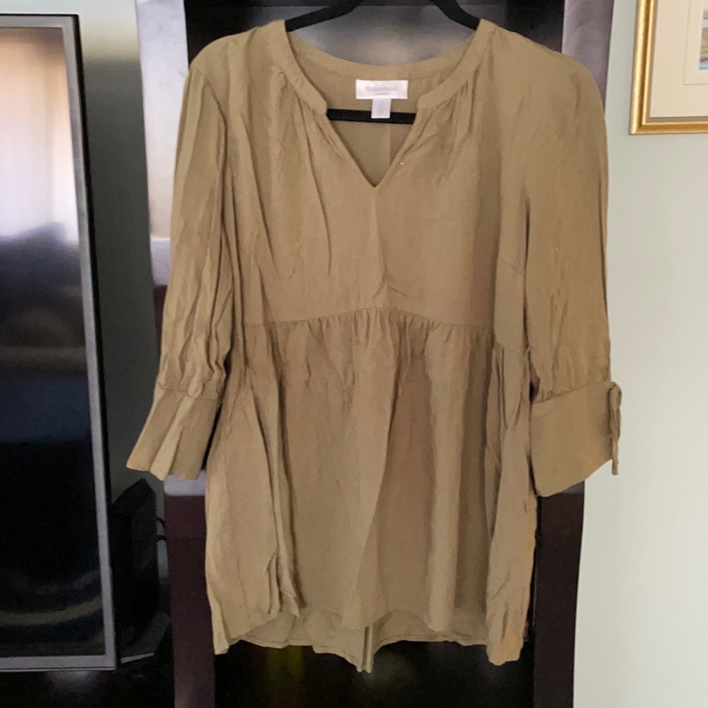 Olive green maternity top